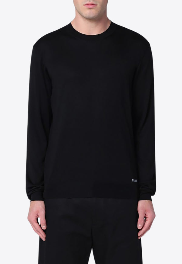 Prada Silk Crewneck Sweater Black UMB927OOO16AI/Q_PRADA-F0002