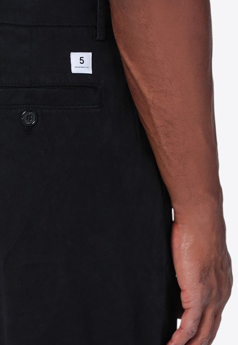 Department 5 Logo Patch Straight Pants Black UP0511TS0028/P_DEPAR-999