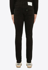 Department 5 Logo Patch Slim Jeans Black UP5112DS0011/N_DEPAR-999