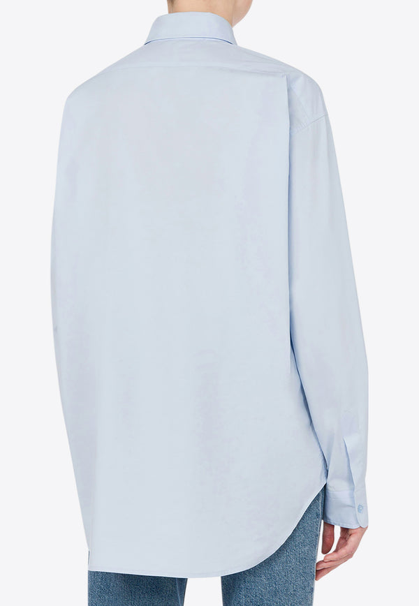 Moschino Office Life Oversized Poplin Shirt Light Blue V0204 0531 4293