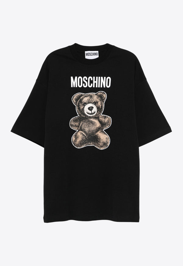 Moschino Interlock Teddy Bear Print Mini T-shirt Dress Black V0435 0542 1555