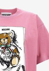 Moschino Teddy Bear Print T-shirt V070455411181 1181 Pink