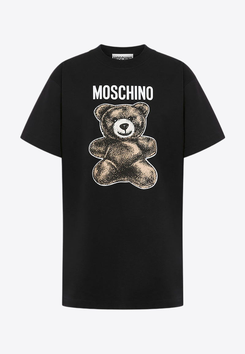 Moschino Teddy Bear Print Jersey T-shirt Black V0709 0541 1555