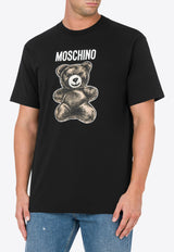 Moschino Teddy Bear Print Crewneck T-shirt Black V0710 0241 1555