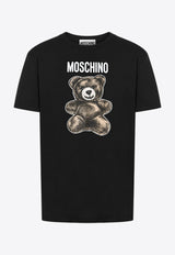 Moschino Teddy Bear Print Crewneck T-shirt Black V0710 0241 1555