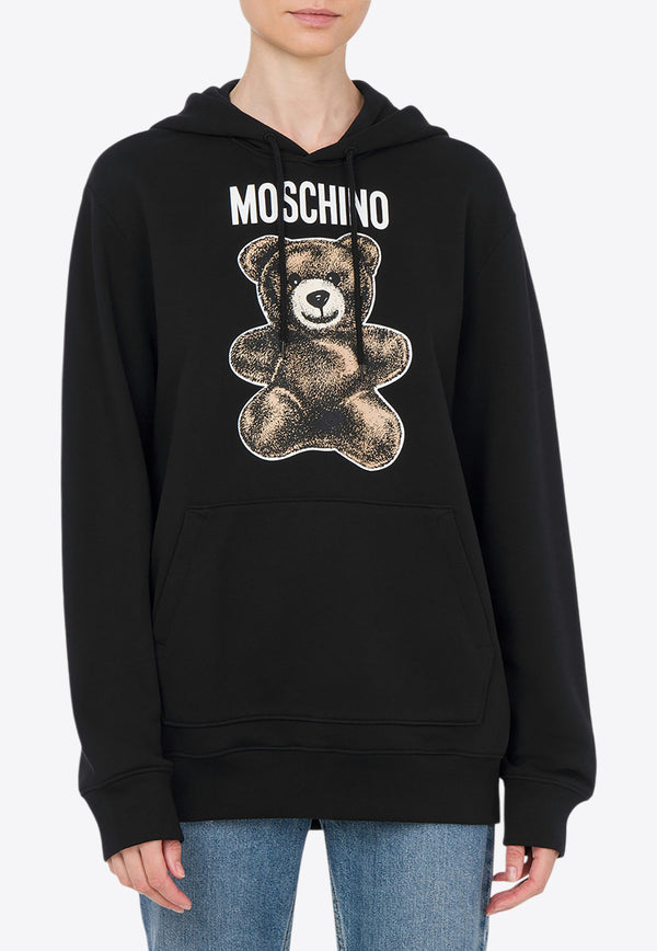 Moschino Teddy Bear Print Oversized Hoodie Black V1702 0528 1555