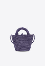 Manebi Mini Raffia Crossbody Bag Purple V7.8AMNF/O_MANEB-LA