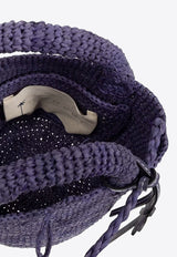 Manebi Mini Raffia Crossbody Bag Purple V7.8AMNF/O_MANEB-LA