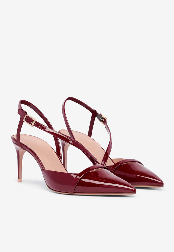 Malone Souliers Valeria 70 Patent Leather Pumps VALERIA 70-4 BORDEAUX