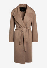 Max Mara Valle Deconstructed Cashmere Belted Coat Beige VALLEWO/P_MAXMA-009