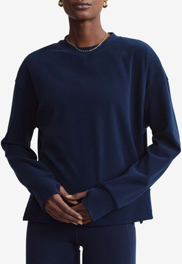 Varley Horton Side Zip Sweatshirt Navy VAR01743NAVY