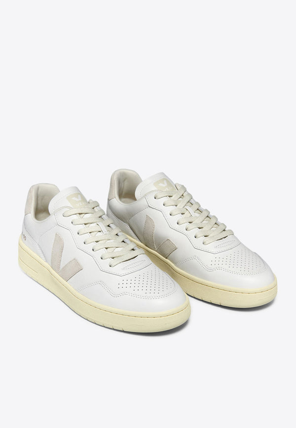 Veja V-90 Leather Low-Top Sneakers White VD2003655WHITE