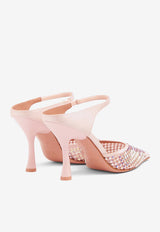 Malone Souliers Vega 90 Crystal Mesh Mules VEGA 90-1 SAKURA/SAKURA