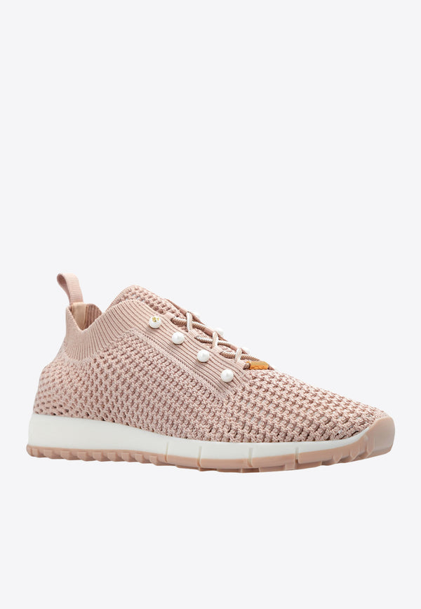 Jimmy Choo Veles Crochet Knit Low-Top Sneakers VELES PBT X MACARON MIX