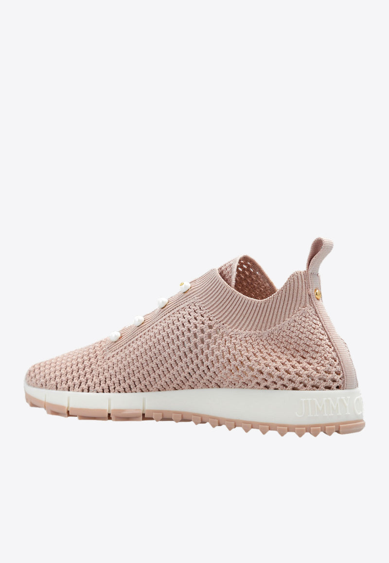 Jimmy Choo Veles Crochet Knit Low-Top Sneakers VELES PBT X MACARON MIX