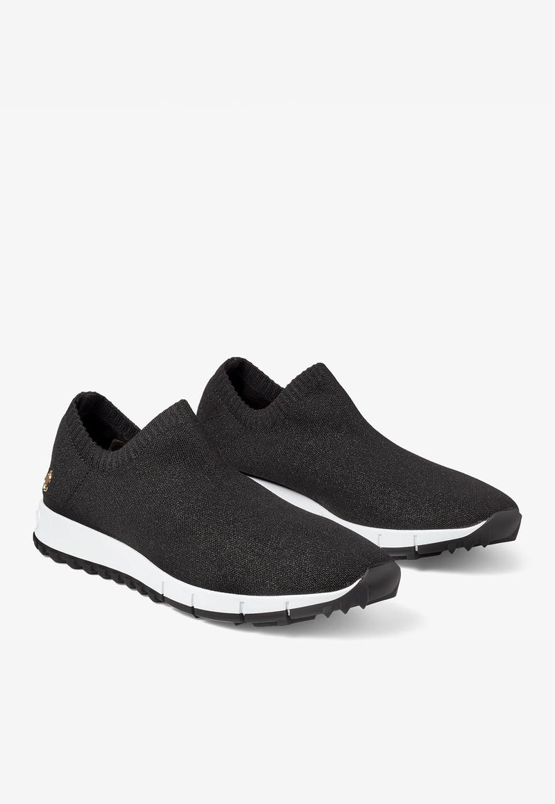 Jimmy Choo Verona Slip-On Knit Sneakers VERONA JC KXQ BLACK