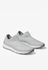 Jimmy Choo Verona Slip-On Knit Sneakers VERONA JC KXQ SILVER