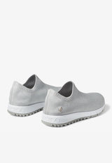 Jimmy Choo Verona Slip-On Knit Sneakers VERONA JC KXQ SILVER