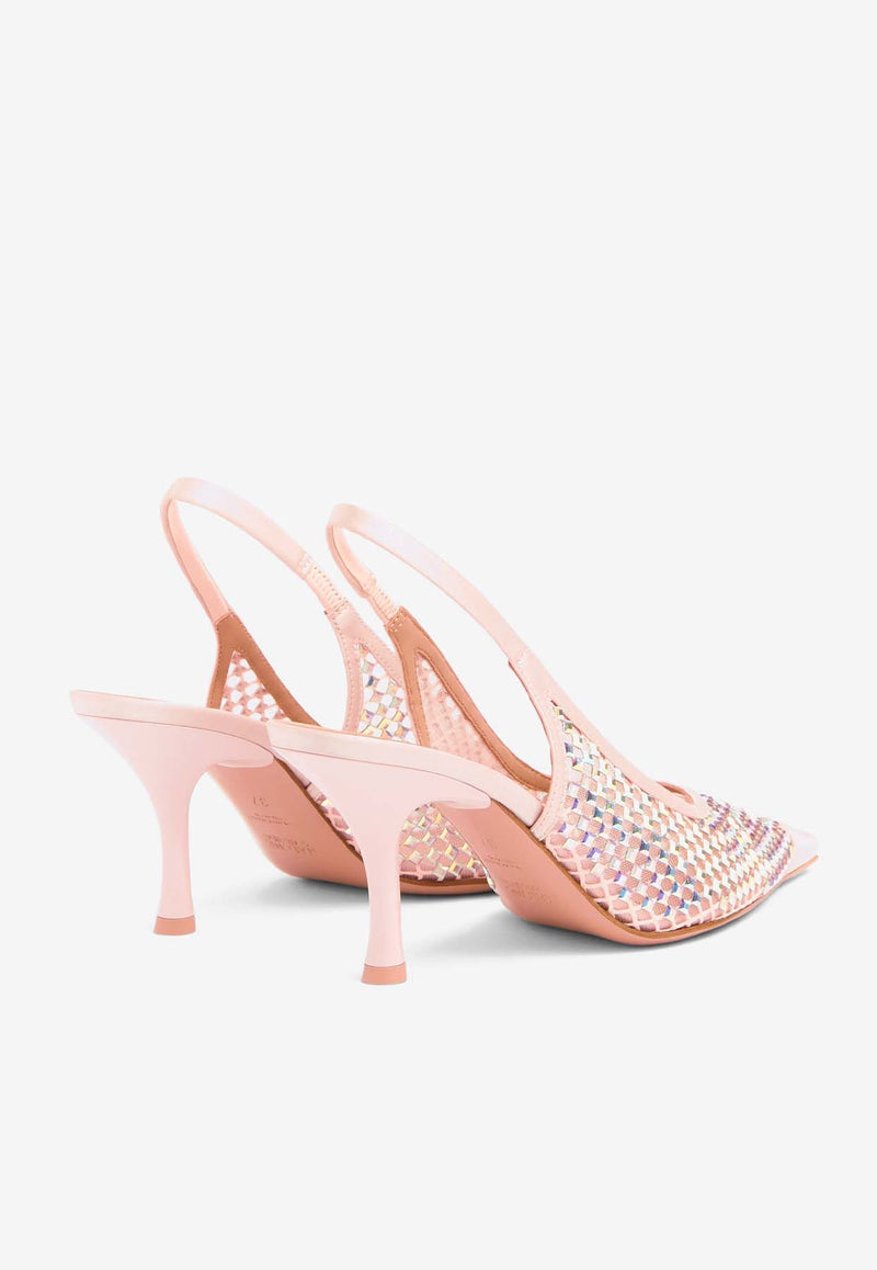 Malone Souliers Vesper 70 Crystal-Embellished Pumps VESPER 70-2 SAKURA/SAKURA