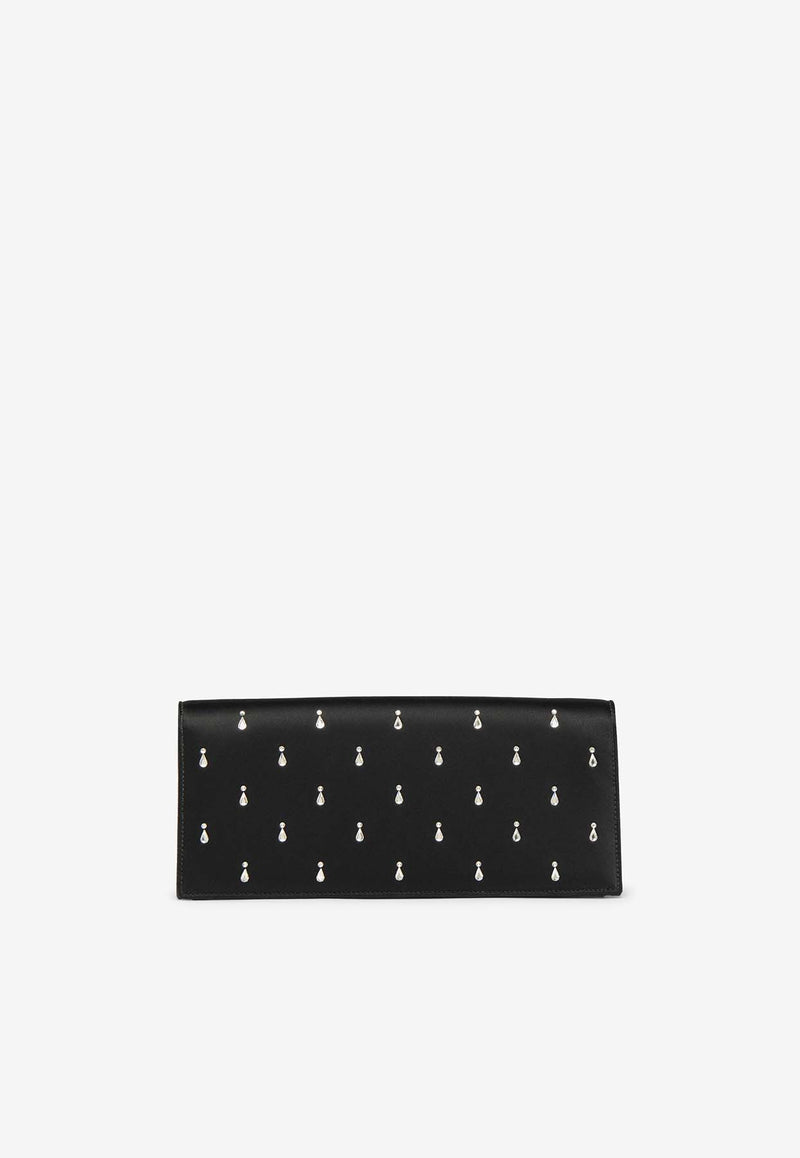 Malone Souliers Vivien Satin Embellished Clutch Bag Black VIVIEN48BLACK