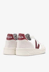 Veja V-10 Suede and Mesh Low-Top Sneakers White VX0101314B/WH WHITE