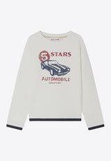 Bonpoint Boys Bartholomé Long-Sleeved Printed T-shirt White W04BTSK00004-BCO/P_BONPO-102