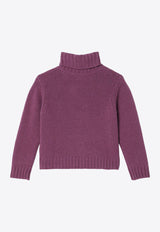 Bonpoint Girls Gesperance Cashmere High-Neck Sweater Purple W04GJUK00011-AWS/P_BONPO-057A