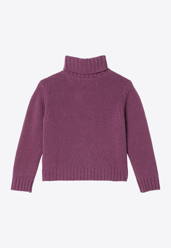 Bonpoint Girls Gesperance Cashmere High-Neck Sweater Purple W04GJUK00011-AWS/P_BONPO-057A