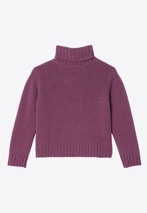 Bonpoint Girls Gesperance Cashmere High-Neck Sweater Purple W04GJUK00011-BWS/P_BONPO-057A