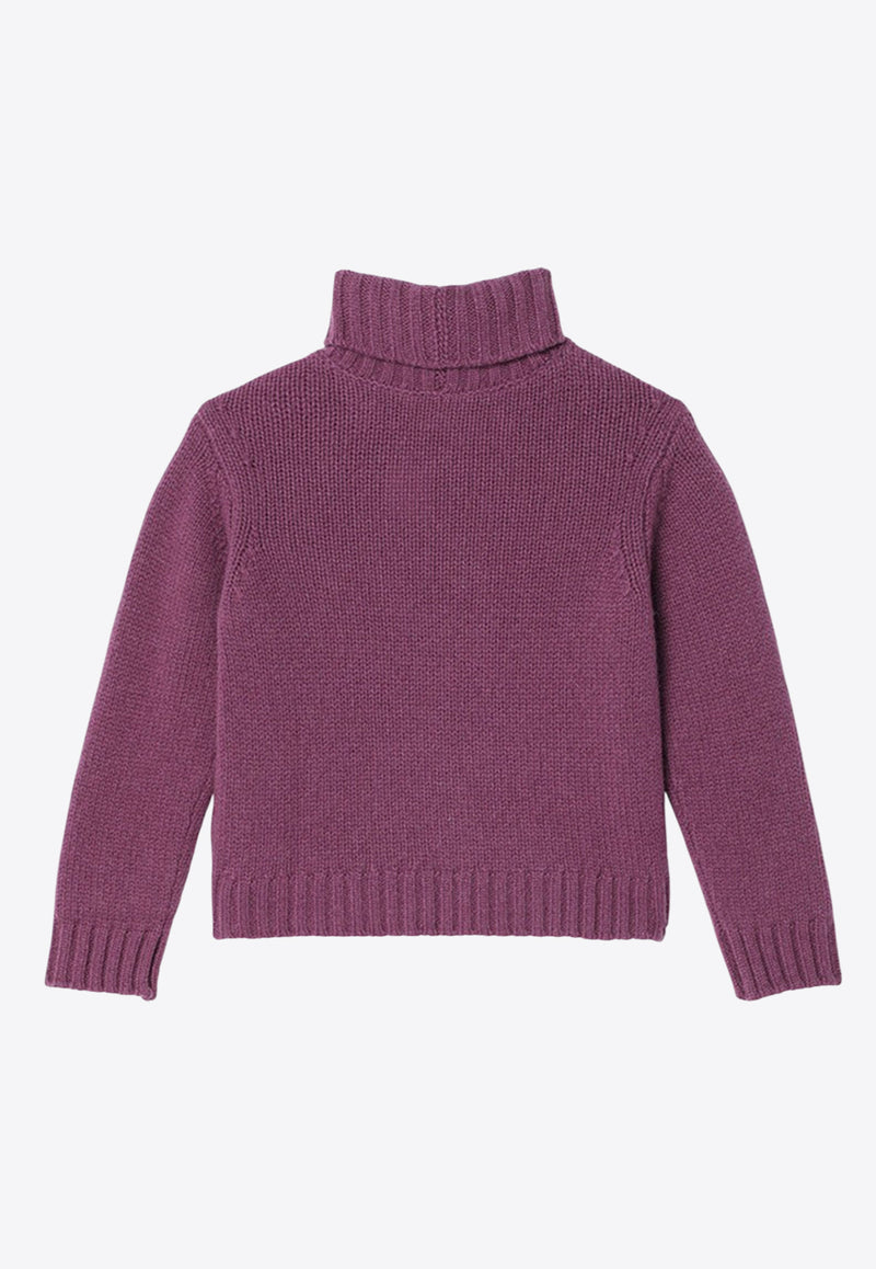 Bonpoint Girls Gesperance Cashmere High-Neck Sweater Purple W04GJUK00011-BWS/P_BONPO-057A