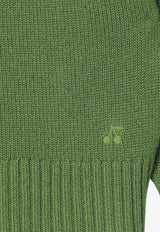 Bonpoint Girls Gillia Logo Embroidered Cashmere Sweater Green W04GJUK00025-AWS/P_BONPO-047D