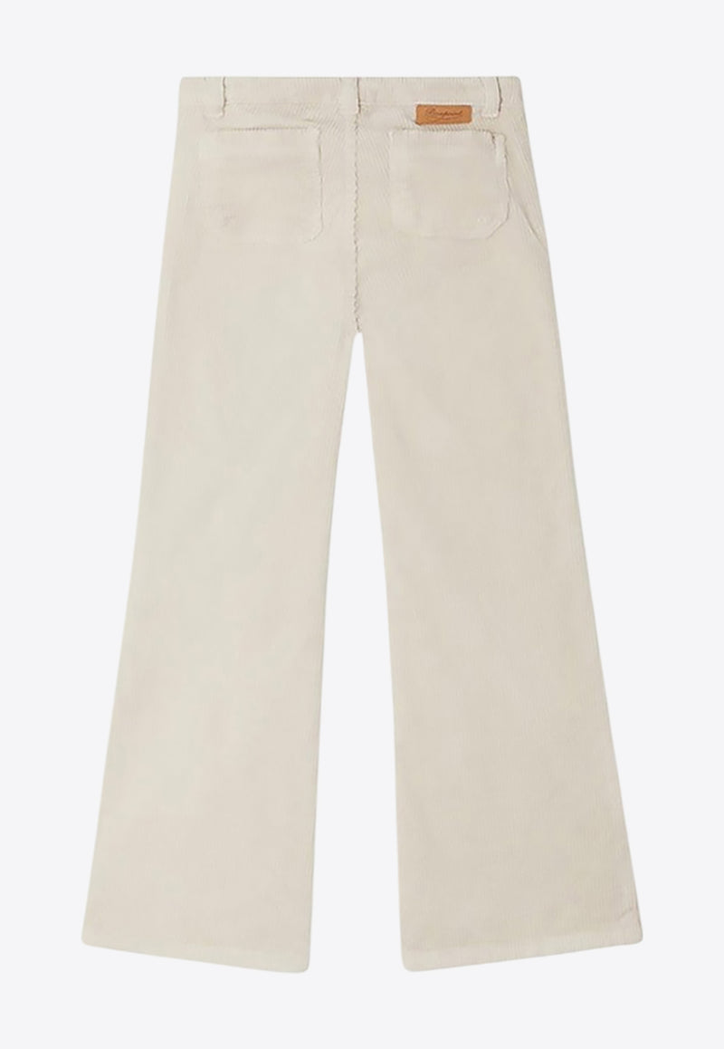 Bonpoint Girls Junon Corduroy Pants White W04GPAW00009-ACO/P_BONPO-006