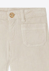 Bonpoint Girls Junon Corduroy Pants White W04GPAW00009-BCO/P_BONPO-006