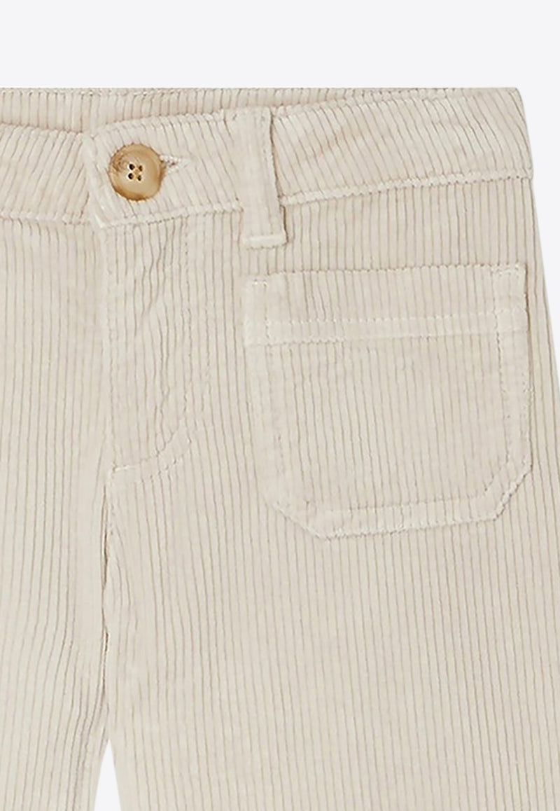 Bonpoint Girls Junon Corduroy Pants White W04GPAW00009-BCO/P_BONPO-006