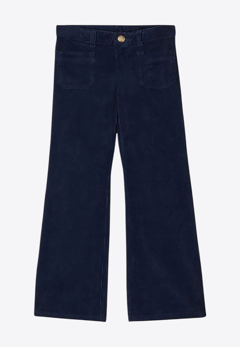 Bonpoint Girls Junon Corduroy Pants Navy W04GPAW00009-BCO/P_BONPO-070