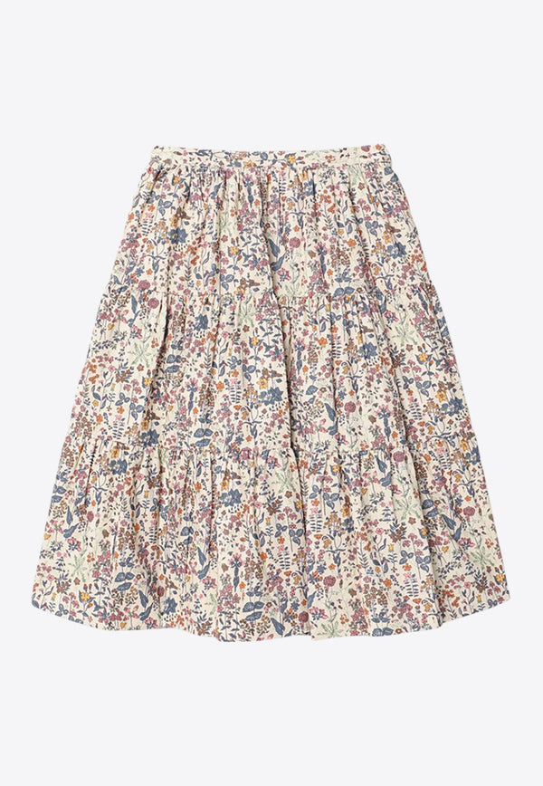 Bonpoint Girls Floral Print Skirt Multicolor W04GSKW00035-ACO/P_BONPO-582