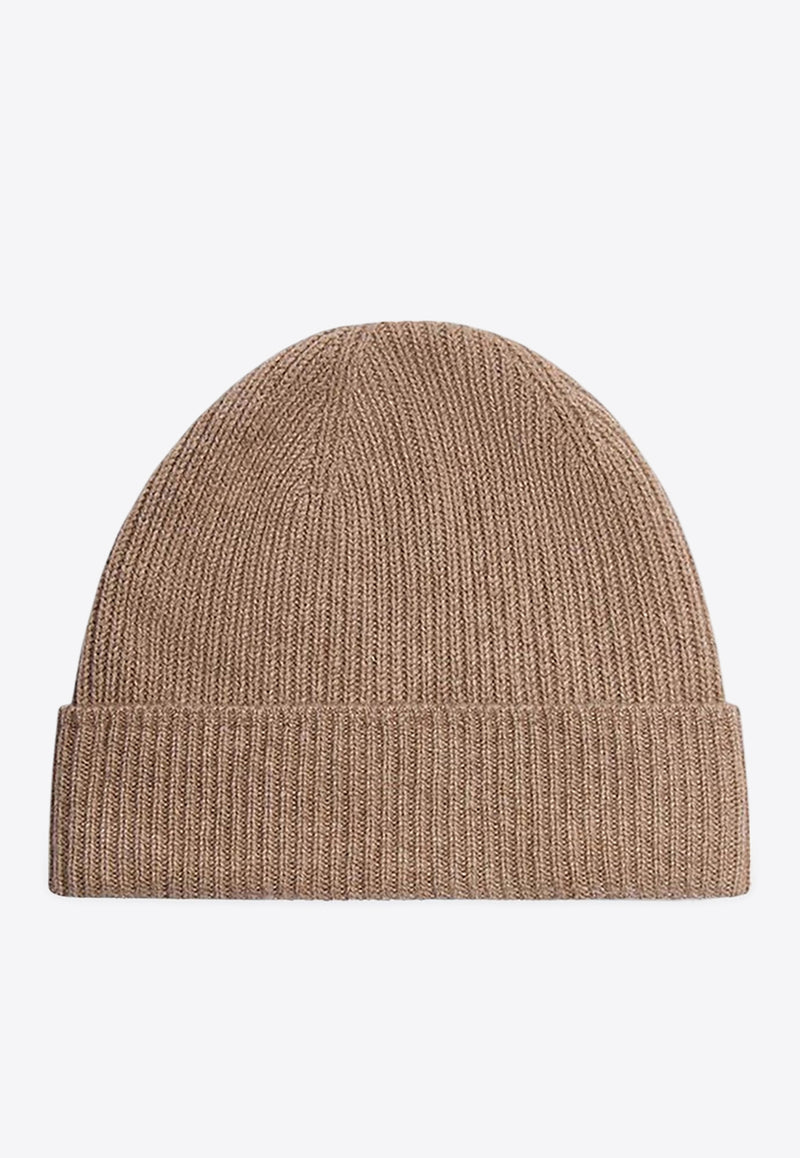 Bonpoint Girls Benny Cashmere Ribbed Beanie Beige W04KACK00004WS/P_BONPO-260B