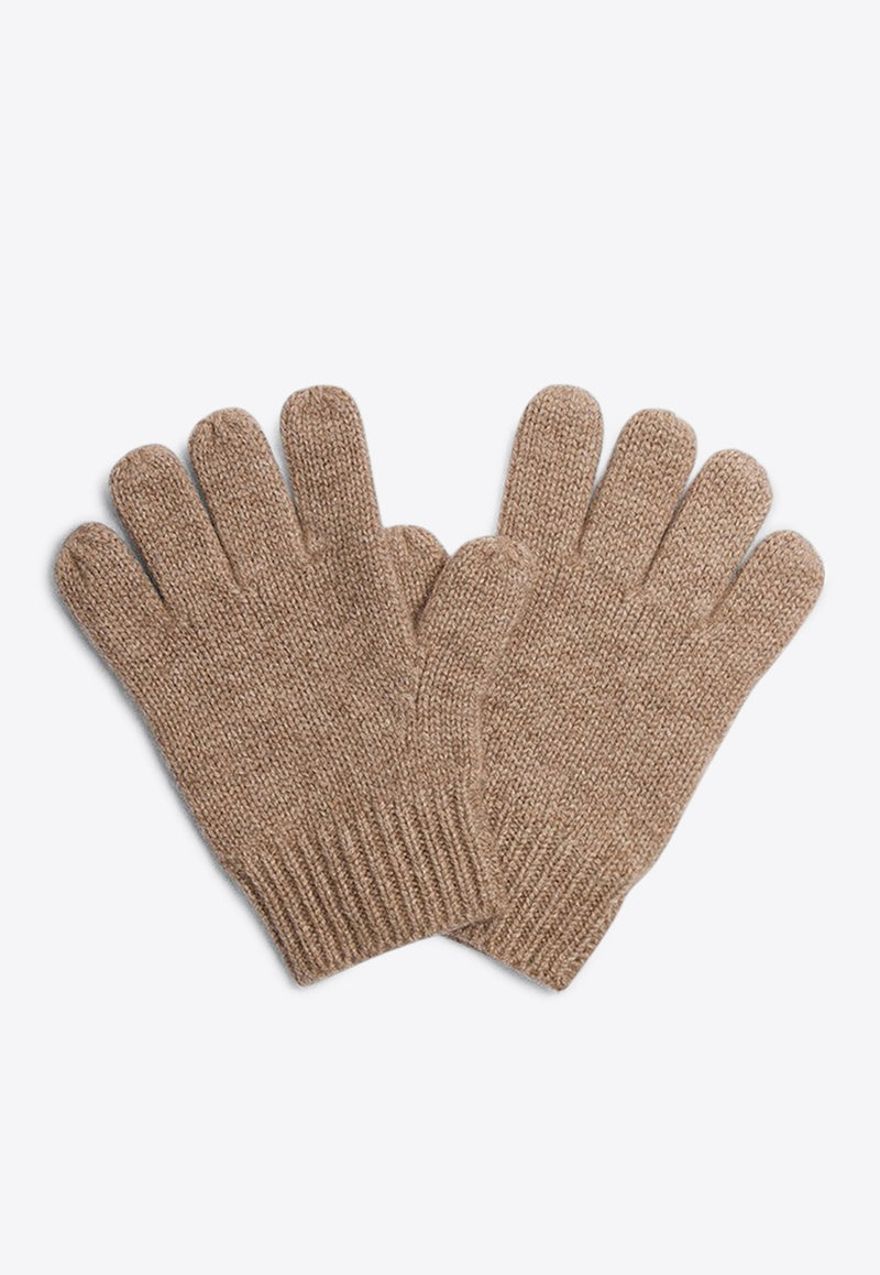 Bonpoint Girls Birk Wool Gloves Beige W04KACK00005WS/P_BONPO-260B