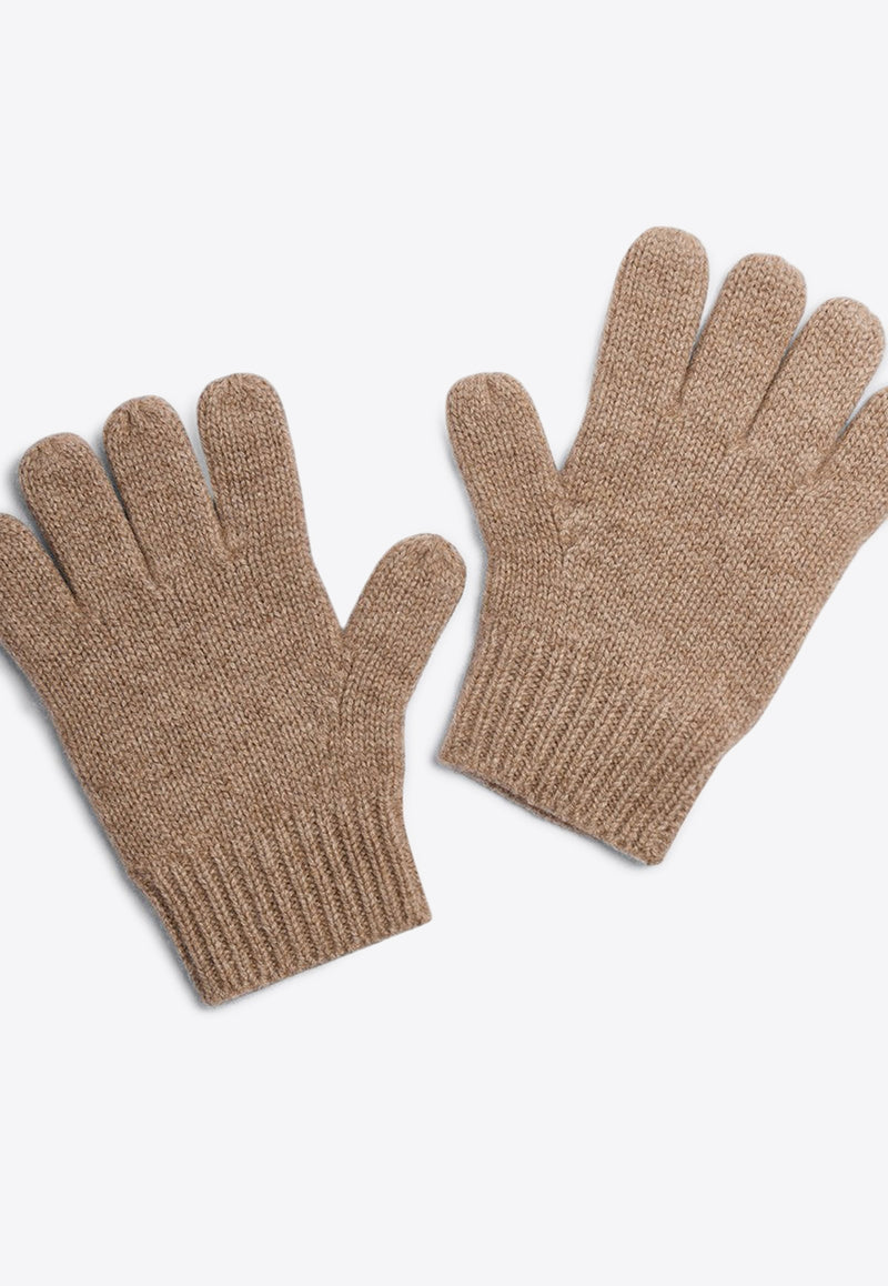 Bonpoint Girls Birk Wool Gloves Beige W04KACK00005WS/P_BONPO-260B