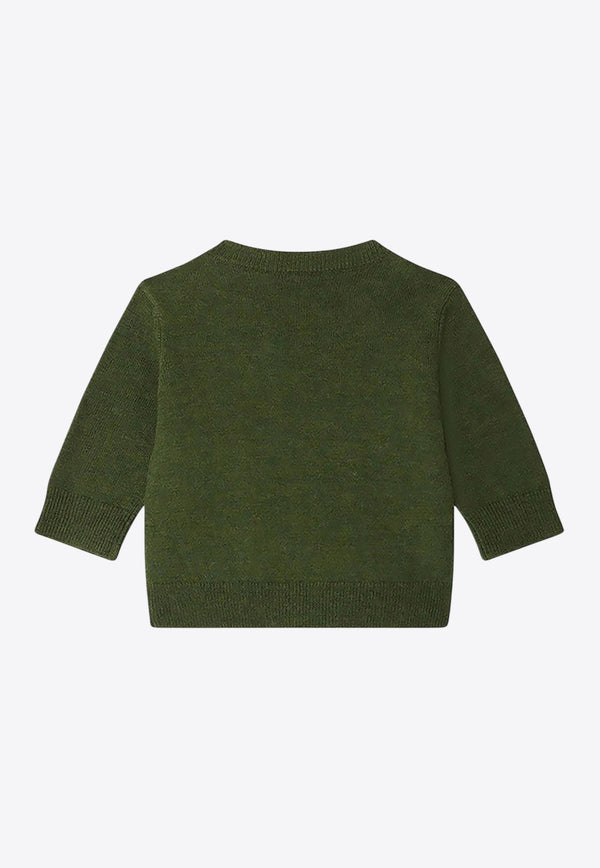 Bonpoint Babies Almire Wool Crewneck Sweater Green W04YJUK00005-AWO/P_BONPO-946