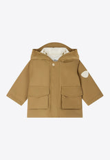 Bonpoint Babies Zipped Hooded Coat Beige W04YOUW00008-ANY/P_BONPO-061