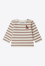 Bonpoint Babies Tourbillon Striped T-shirt White W04YTSK00003-ACO/P_BONPO-246C