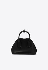 The Row Mini Devon Leather Top Handle Bag Black W1708L72/P_THERO-BLPL