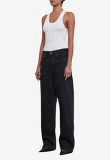 Wardrobe.NYC Wide-Leg Low-Rise Jeans Black W2048PCBLACK