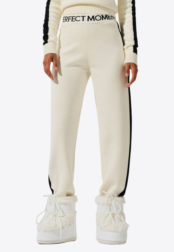 Perfect Moment La Tour Wool-Blend Track Pants White W3001108BLACK/WHITE