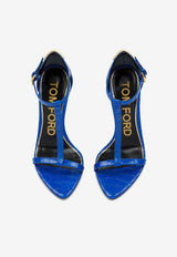 Tom Ford 105 Sandals in Croc-Embossed Leather W3219-LCL125G 1L025 Blue