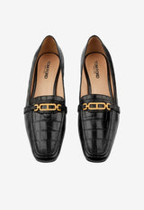 Tom Ford Whitney Croc-Embossed Leather Loafers W3333-LGO047X 1N001