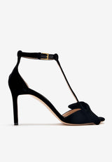 Tom Ford Brigitte 85 Velvet Sandals W3440-TVE001G 1N001 Black