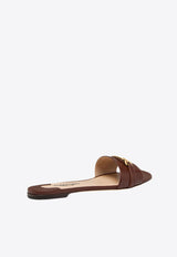 Tom Ford Whitney Leather Slides W3526-LCL002G 1B073 Brown