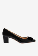 Tom Ford Audrey 55 Pumps in Patent Leather and Velvet W3615-LCL406S 1N001 Black